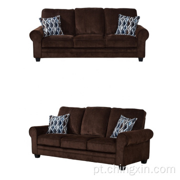 1 + 2 + 3 sofá de tecido conjuntos Três lugares de sala de estar sofá